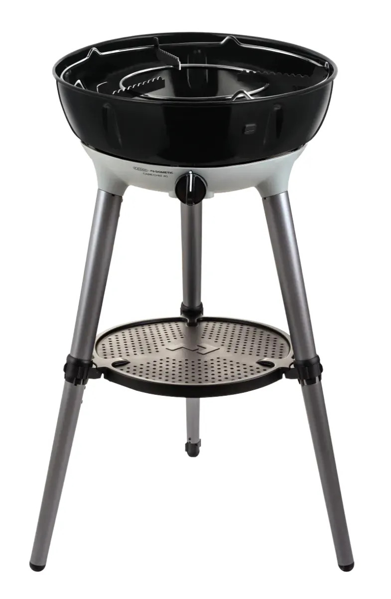 Ausgestattet mit Topfständer ist der Cadac Carri Chef 40 BBQ für Töpfe und Pfannen vorbereitet