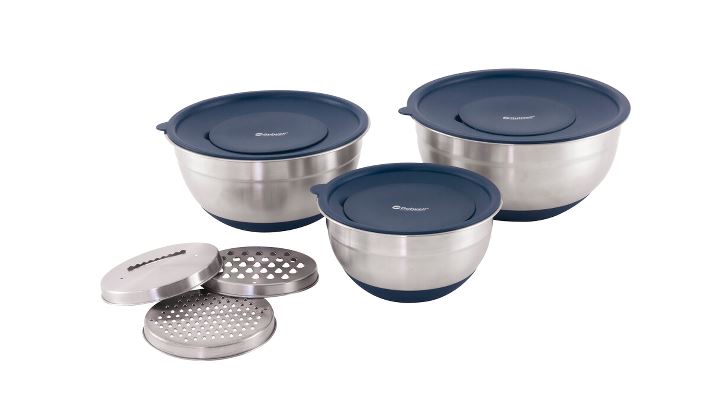Outwell Chef Schüssel-Set mit Deckeln und Reiben