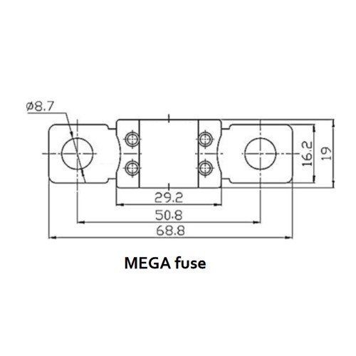 Victron Energy MEGA Fuse 200A/32V (5 pieces)