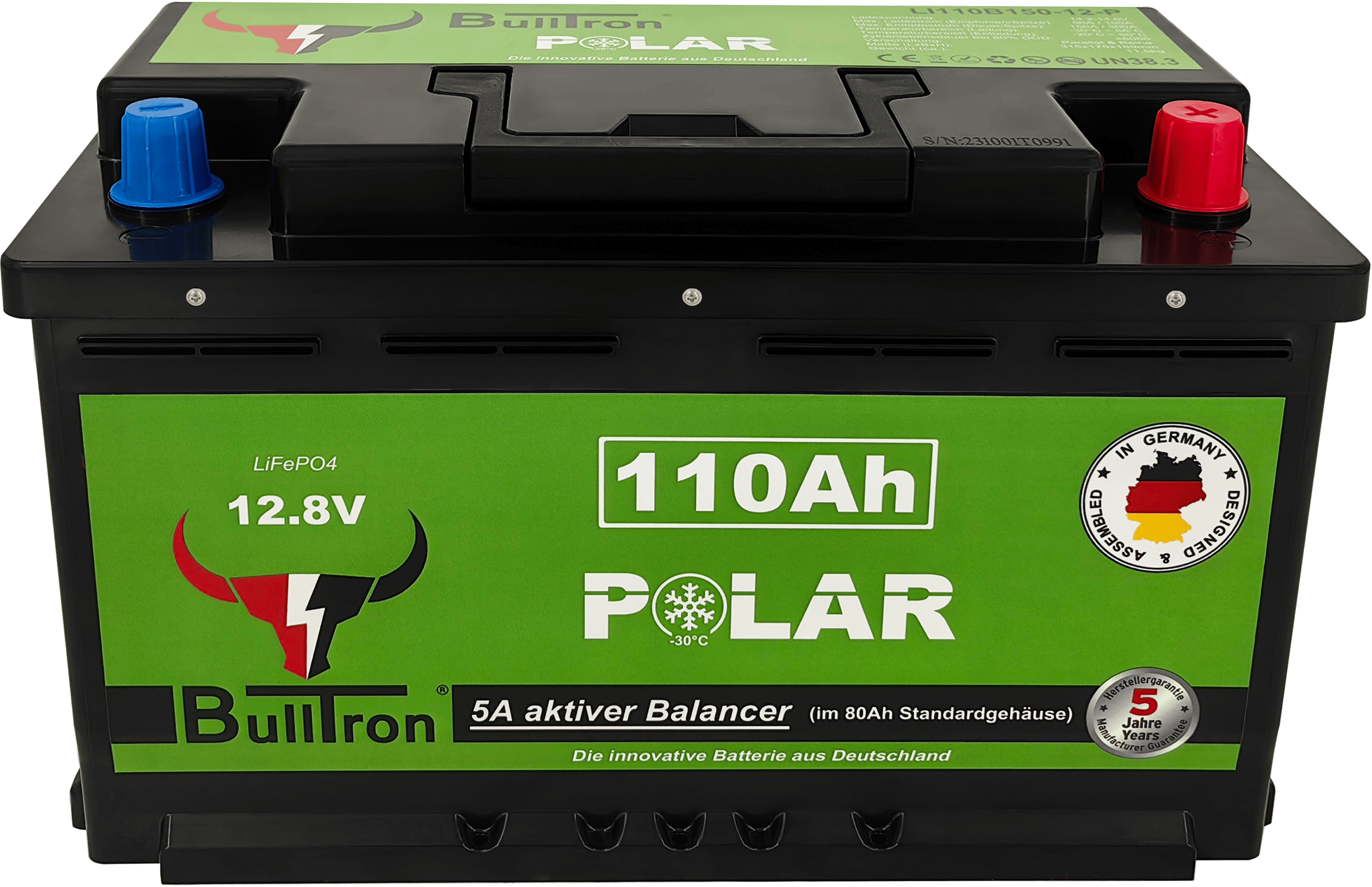 BullTron Polar  110Ah inkl. Smart BMS mit 150A Dauerstrom & Bluetooth App mit MwSt.