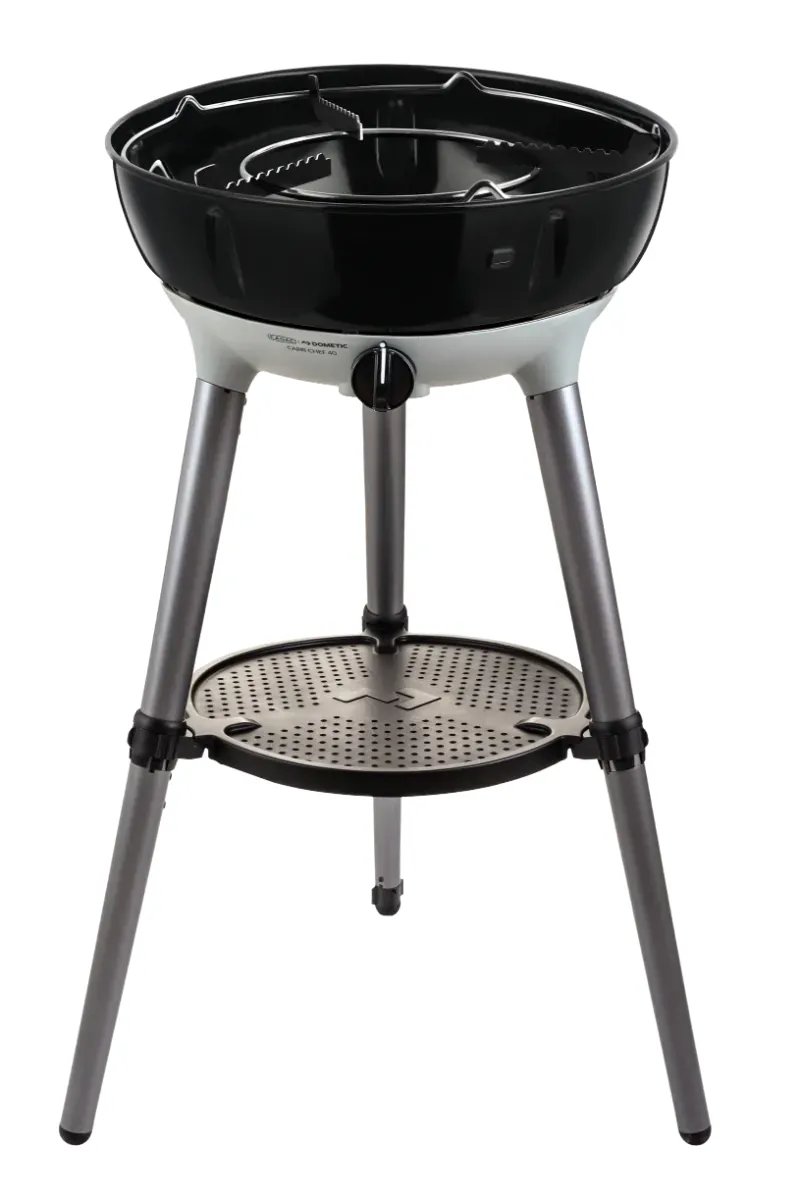 Ausgestattet mit Topfständer ist der Cadac Carri Chef 40 BBQ für Töpfe und Pfannen vorbereitet