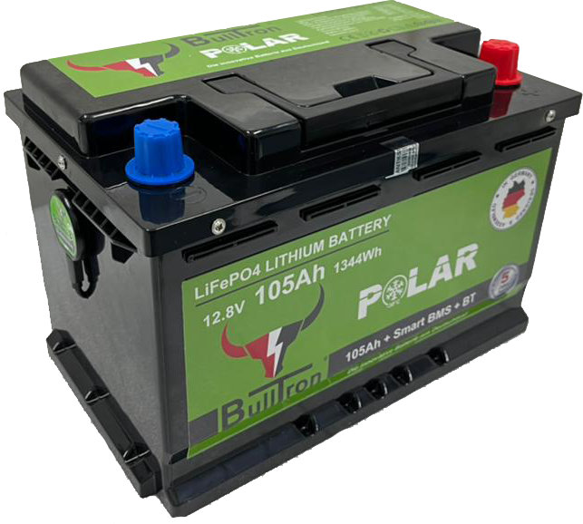 BullTron Polar  105Ah inkl. Smart BMS mit 150A Dauerstrom & Bluetooth App ohne MwSt.