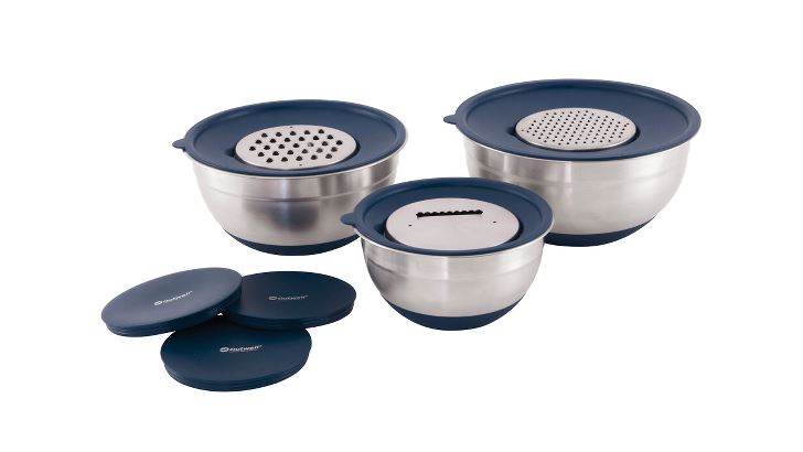 Outwell Chef Schüssel-Set mit Deckeln und Reiben
