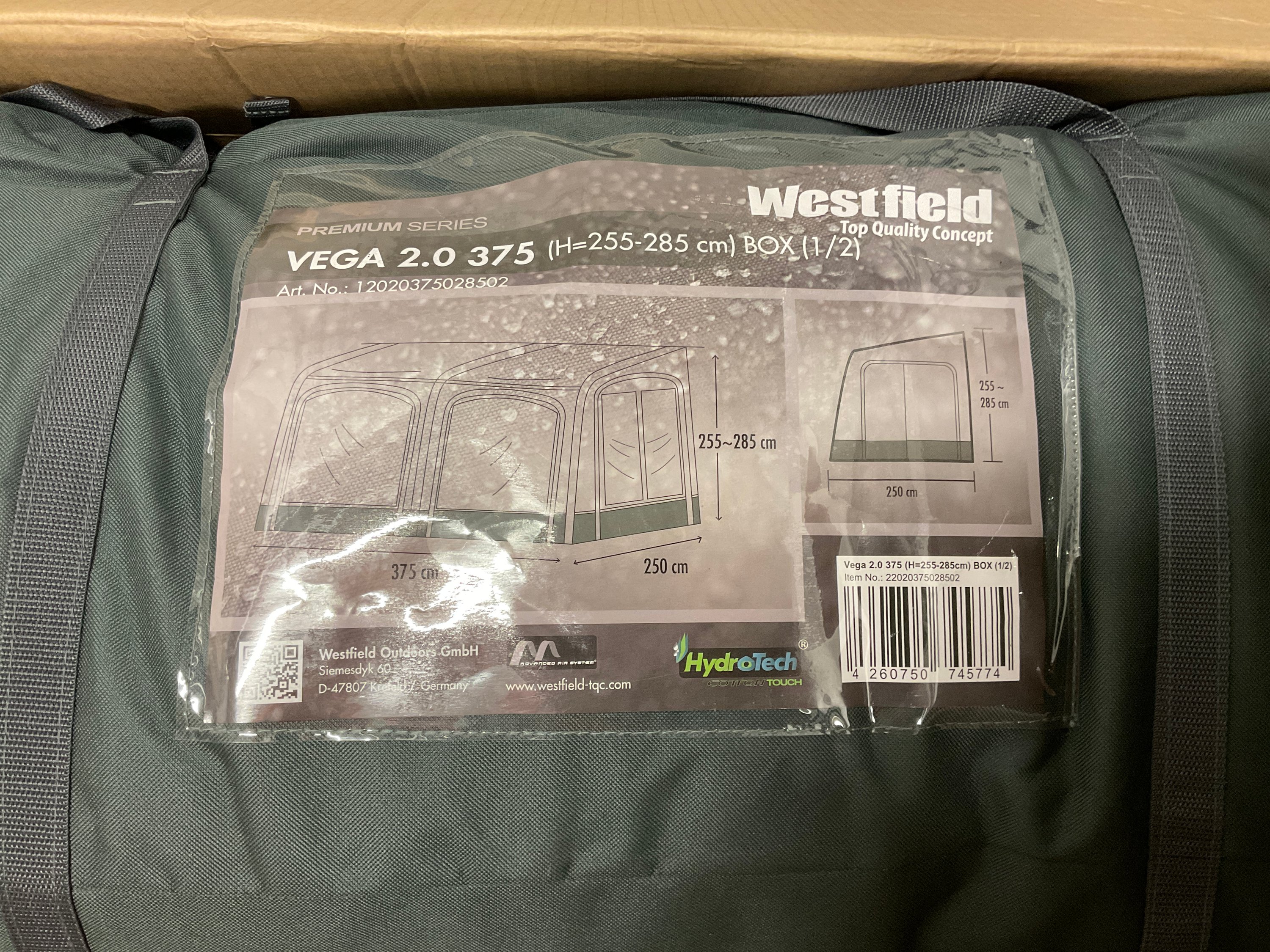 Ihre 2. Chance Westfield Vega 375 2.0 - Anstellhöhe 255 - 285 cm 