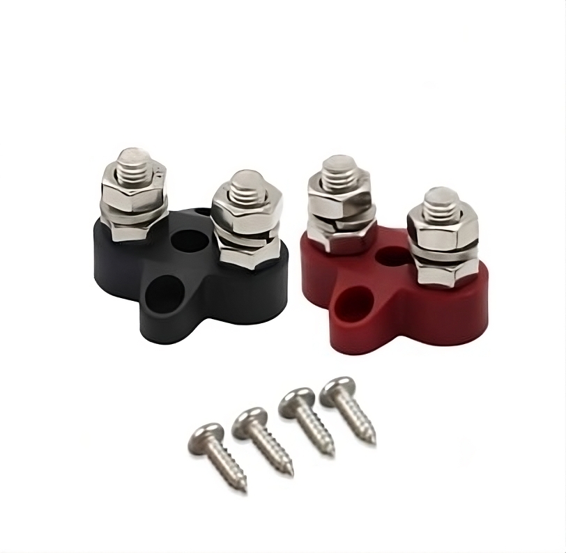 Victron Energy Dual Terminal Stud M8-linked set red/ black