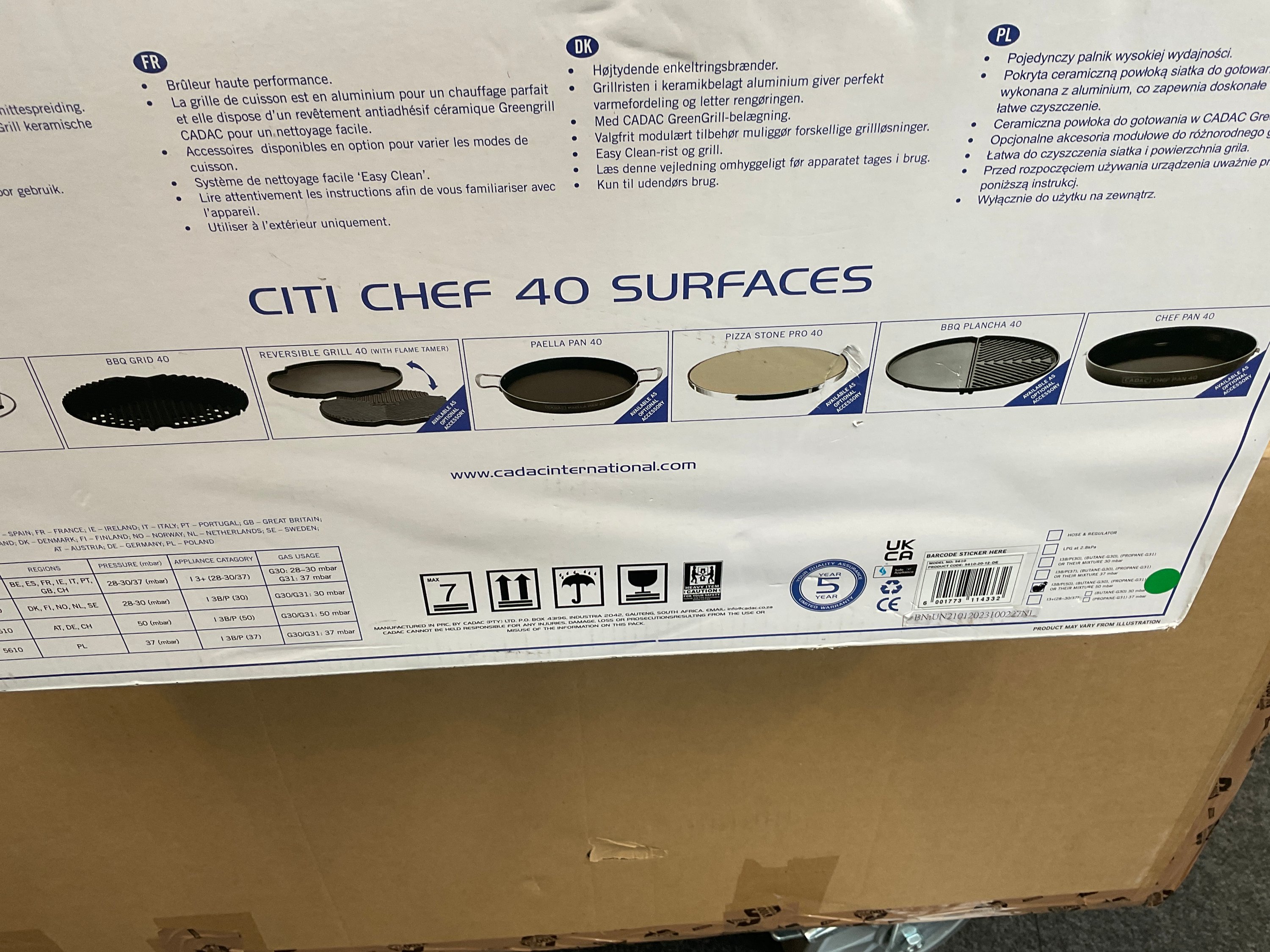 CADAC Citi Chef 40 Black - 50 mBar