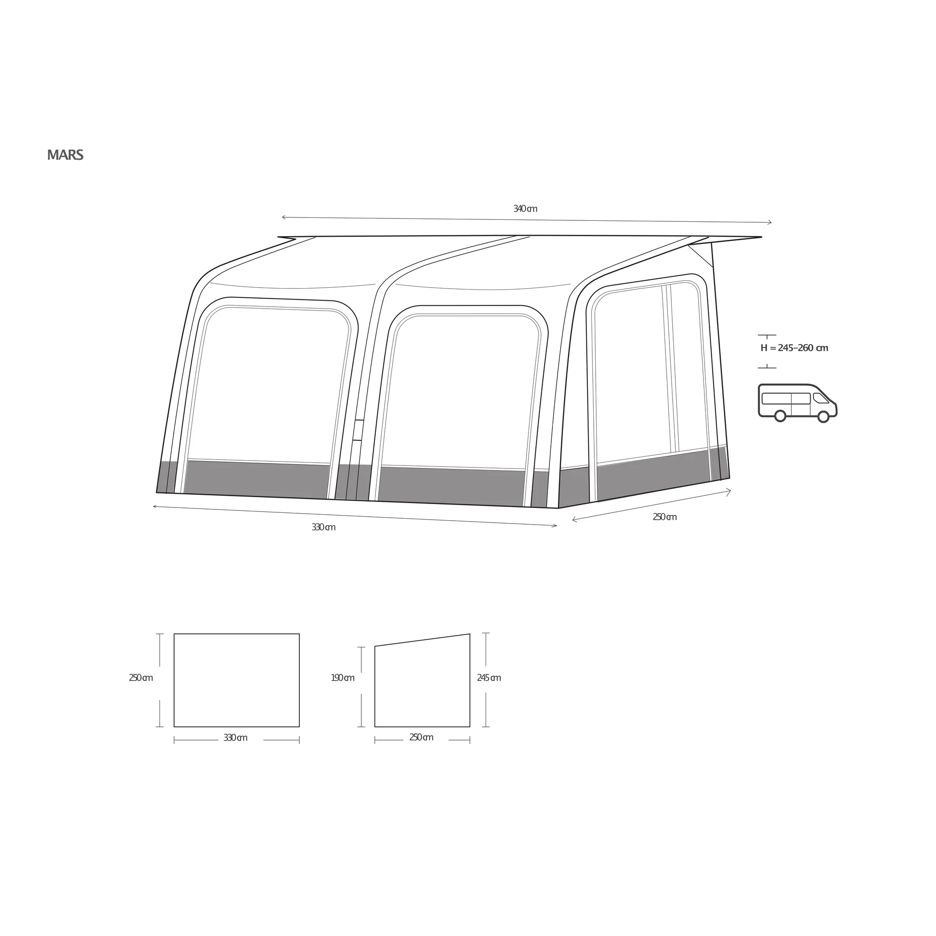 Ihre 2. Chance Westfield Kastenwagen-Vorzelt Mars