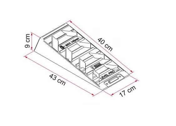 Fiamma Level Pro, grau, Auffahrkeile 2er Set