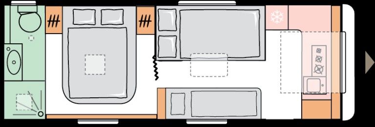 ADRIA Alpina 663 HT 2026 Frontküche,Heckbad,Backofen