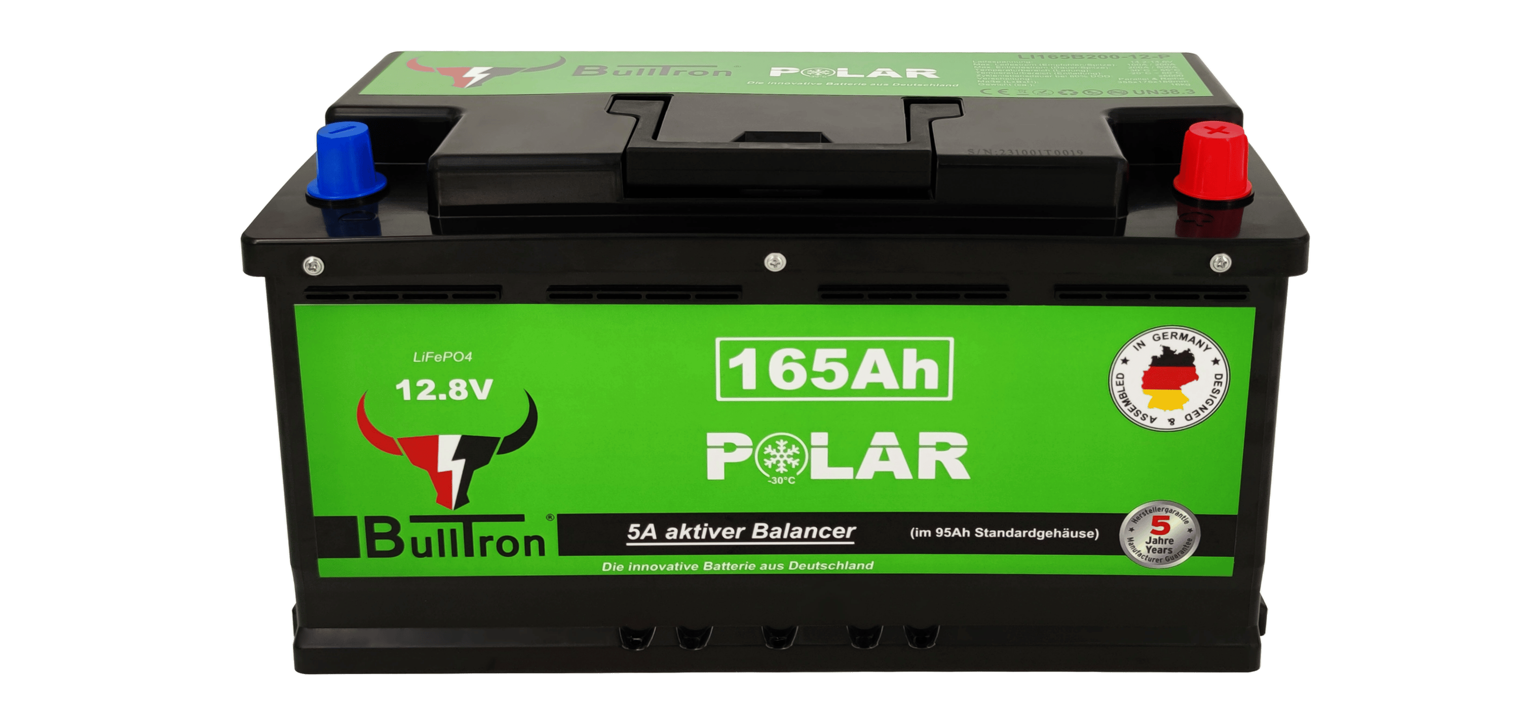 BullTron Polar  165Ah inkl. Smart BMS mit 200A Dauerstrom & Bluetooth App mit MwSt.