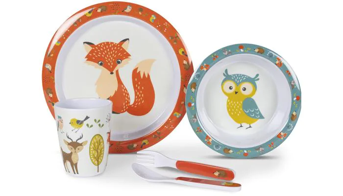 Kampa Children´s Melamine Set - Woodland Creatures