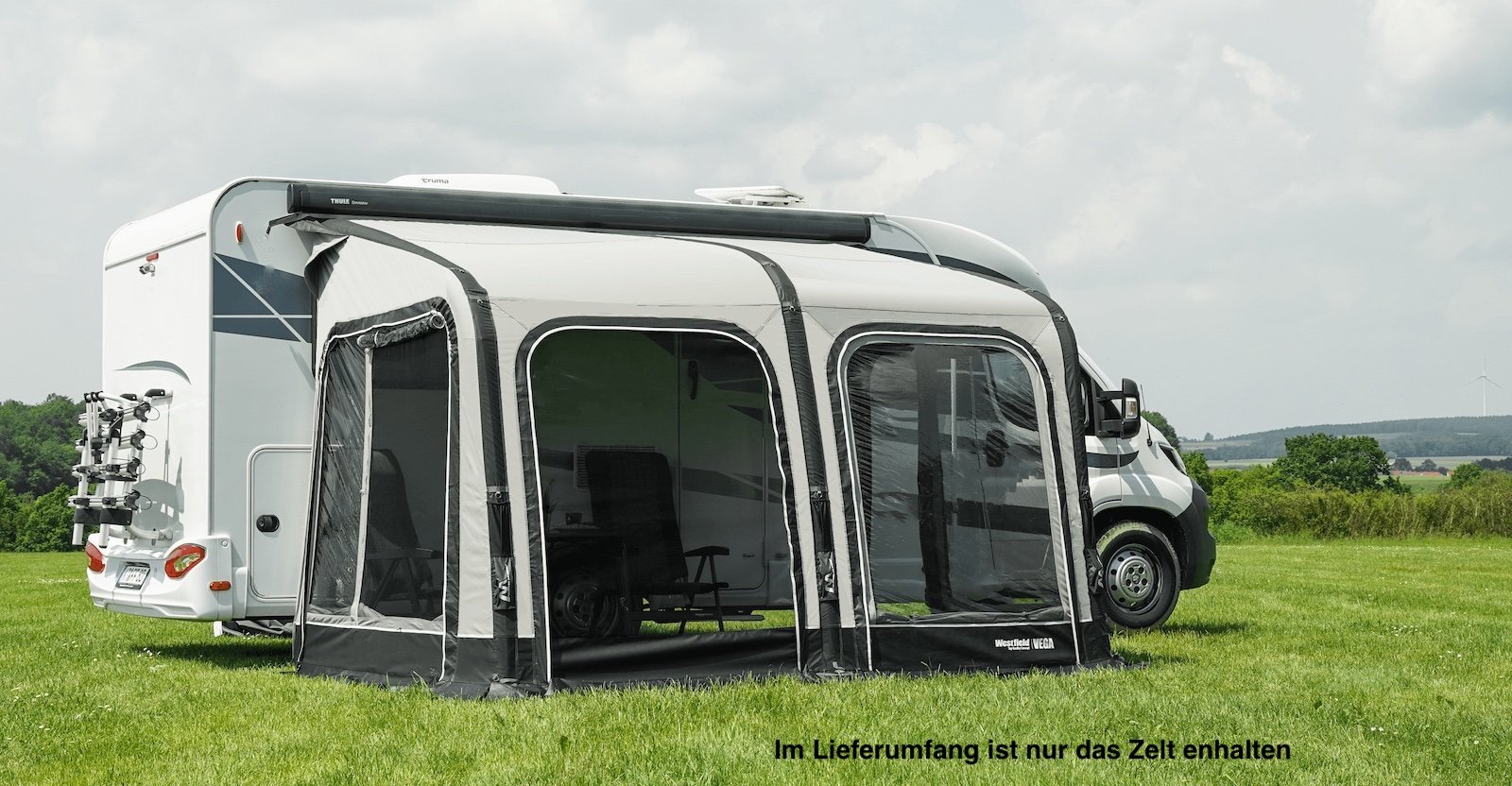 Ihre 2. Chance Westfield Vega 330 Modell 2023 -  255-270 cm Anstellhöhe - Luftzelt