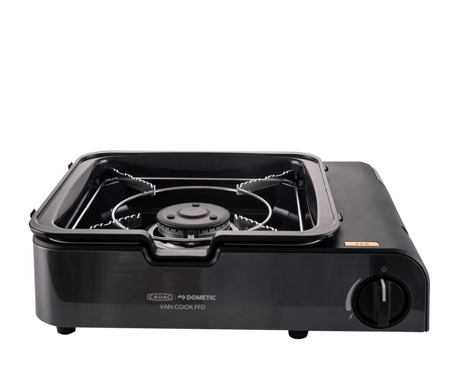 CADAC Van Cook FFD Gaskocher mit Topfträger und freiliegendem Brenner für flexibles Kochen beim Camping und Outdoor-Einsatz