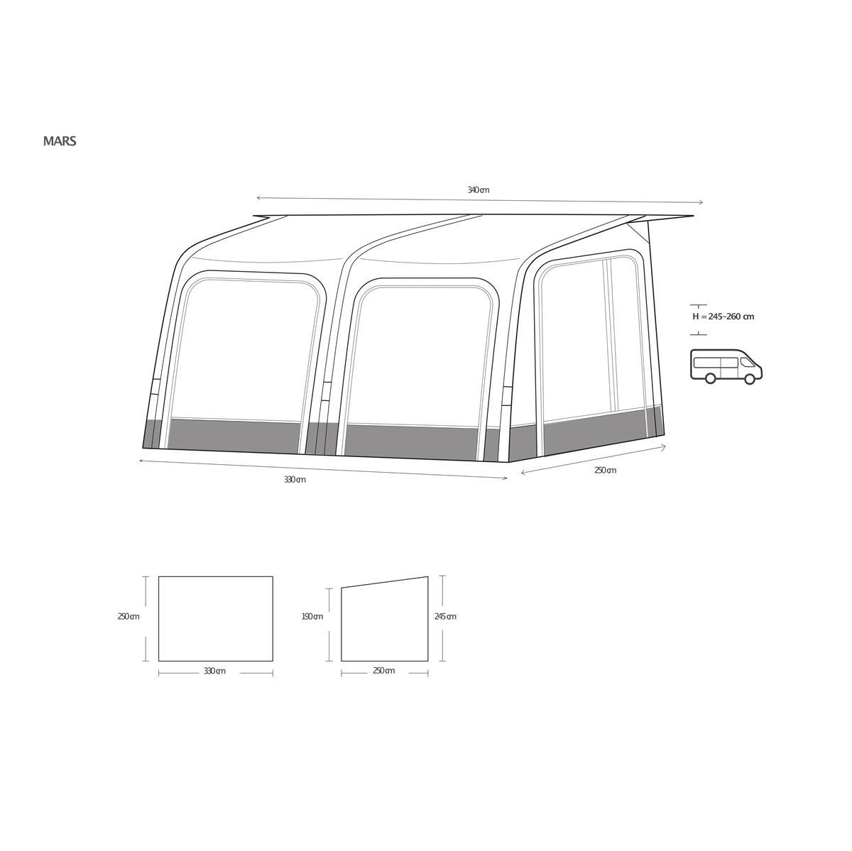Ihre 2. Chance Westfield Kastenwagen-Vorzelt Mars