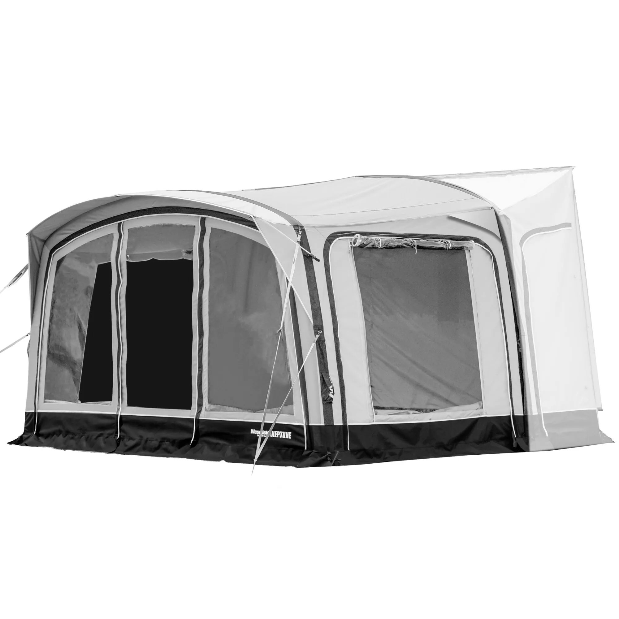 Westfield Neptune Luftvorzelt in Seitenansicht im aufgebauten Zustand