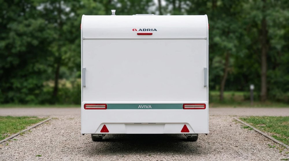 Adria Aviva 2026 - LED-Rückleuchten und Heckpartie mit AVIVA-Schriftzug