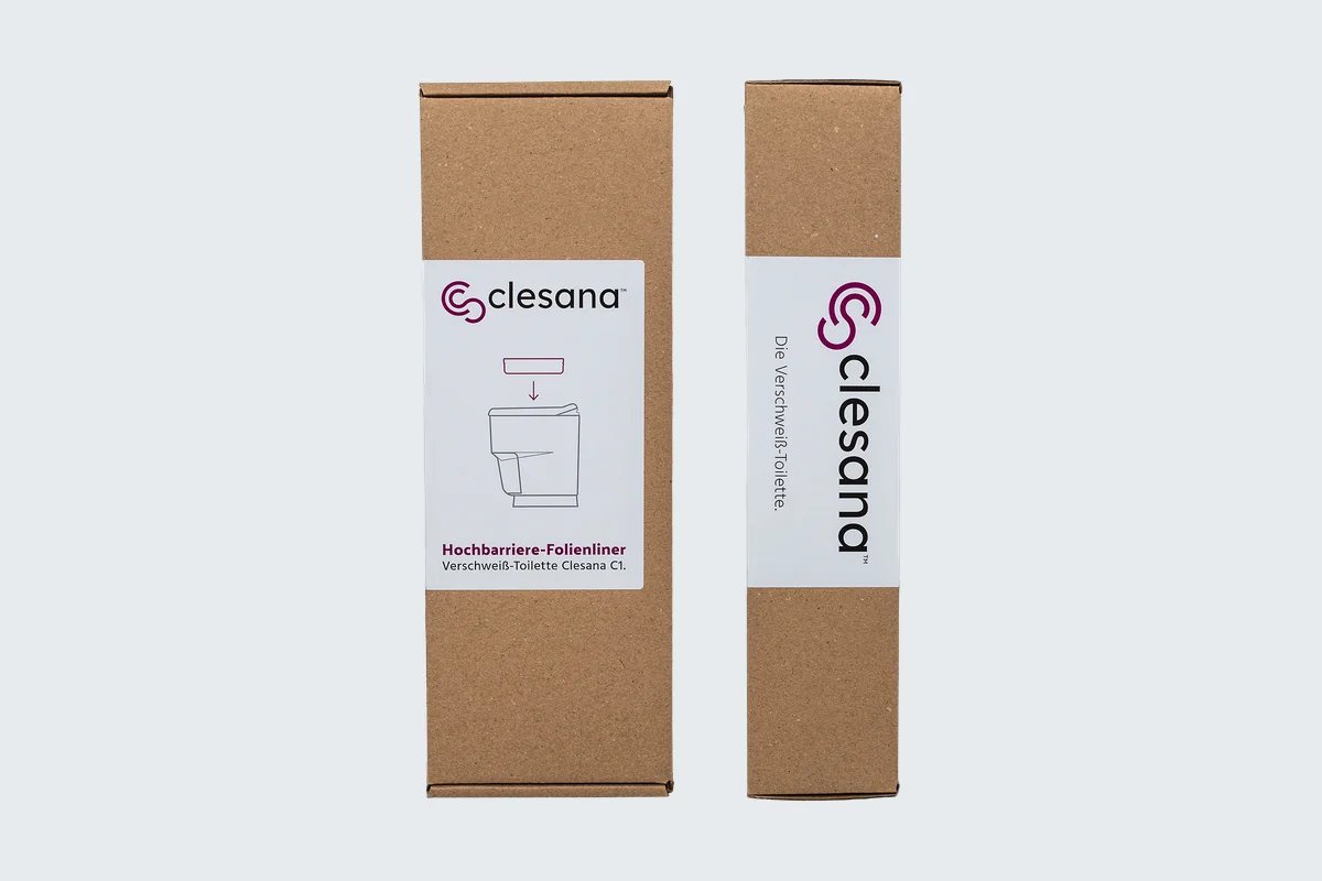 Clesana Hochbarriere-Folienliner, Verbrauchsmaterial in der Verpackung