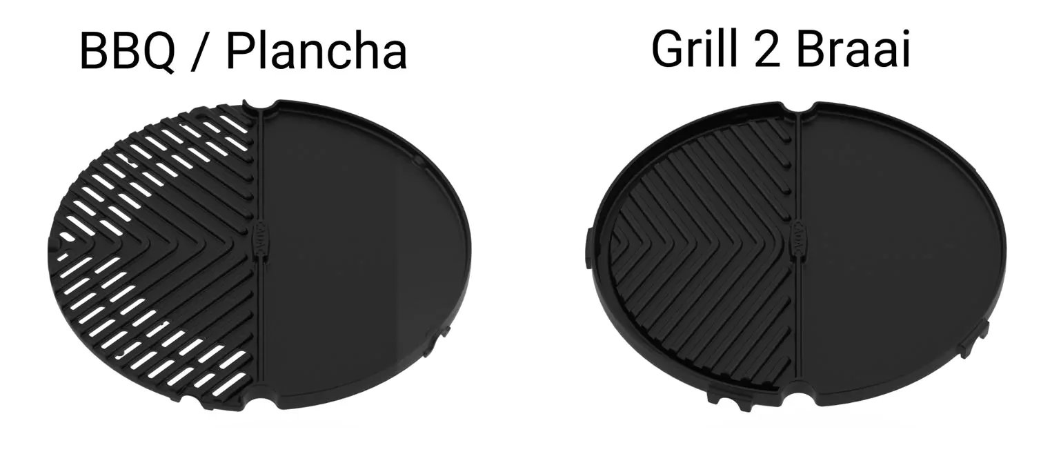 BBQ Plancha - Grill 2 Braai Unterschiede
